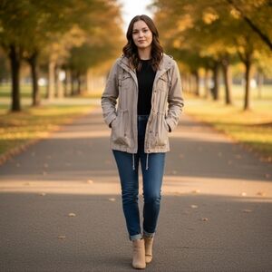 Rue21 Beige Utility Jacket for Women